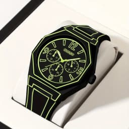 Preppy Style Quartz Wrist Watch - Round Dial, Electronic Drive, Silicone Strap, Unisex, Holiday Gifts(Gift box does not include)