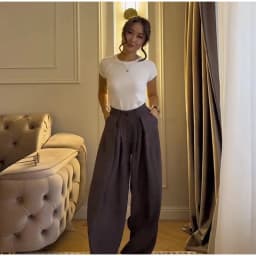 Solid Single Breasted Jacket Suit Loose Full Sleeve Lapel Jackets Wide Leg 2026 Spring New Chic Casual Women Loose All-match Set