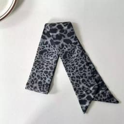 New leopard print silk scarf hair tie decorative for Women, Kawaii Aesthetic Hairband Style, Daily Office Party Holiday Gift