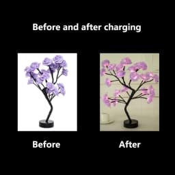 LED Rose Flower Table Lamp USB Christmas Tree Fairy Lights Night Lights Home Party Wedding Bedroom Decoration Mother's Day Gift