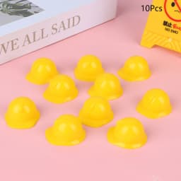 10Pcs Mini Doll Helmet 1:12 Dollhouse Miniature Safety Helmet Model Doll Decor Toy Doll House Accessories