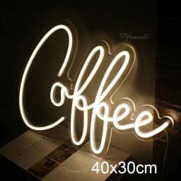 Coffee Neon Sign Custom Coffee Cup LED Neon Light Dimmerable USB Powered Decor Bar Cafe Restaurant Party Window Hanging Gift