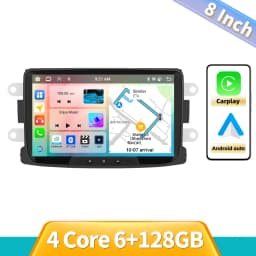 Podofo 8" Carplay Android Car Radio For Renault Car Intelligent System 2 Din GPS Navigation RDS Multimedia Car Radio