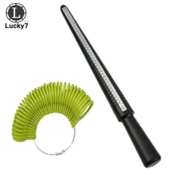 Plastic Ring Size Measuring Tool Set Jewelry Sizer Mandrel Stick Finger Gauge for Accurate Measurement