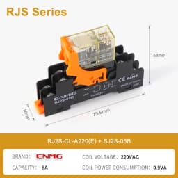 ENMG DIN-Rail 2NO2NC G2RL-1-E Thin Relay 16A Small Electromagnetic G2RL-2 DC 24Vdc Input State LED Indicator Transient Unipolar