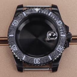PVD Black NH35 40mm Men's Watch Case Sapphire For SUB Seiko NH35 NH36 NH38 NH34 Miyota 8215 ETA 2824 Movement Yacht-Master 20ATM