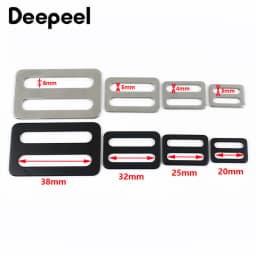 5/10Pcs 20-50mm Stainless Steel Tri-Glide Slider Buckles for Bag Strap Backpack Adjust Webbing Clips Clasp Bags Accessories