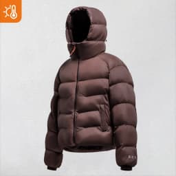 Maden Women's Winter Hooded Puffer Jacket Stand Collar Loose Warm Quilted Cotton Coat Thick Insulated Outerwear Casual Style