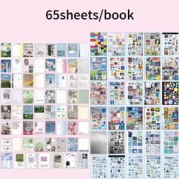 Mr.Paper 65pcs/bag Korean Style Large Coil Material Book Aesthetic Scrapbook Paper for DIY Journal Collage Dairy Scrapbook Decor