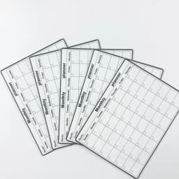 5Pcs/Set Electrostatic Wall Planner - Magnetic Whiteboard Stickers with Weekly/Monthly Study Organizer