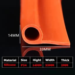 1/5Meter 9 Shape Auto Rubber Seals Car Door high temperature Oven Steam Doors Window Silicone P-Type Weather Strip