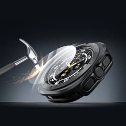 Case for Samsung Galaxy Watch Ultra 47mm Screen Protector Cover Protective Bumper Shell+Tempered Glass Film Galaxy Watch 7 Ultra