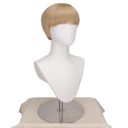 Synthetic Short Brown Mushroom Cosplay Wig for Men Bowl Cut Hair Anime Retro Wig Suitable for Movies Party Multi-colored Wig