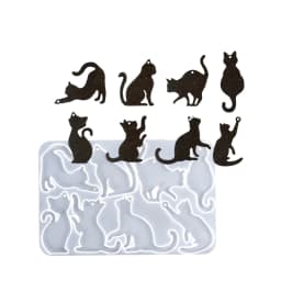 High Quality Silicone Mold With 8 Cavity Cats Designs Perfect For Home Crafting And Individualized Gift Making
