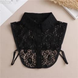 Female Lace Detachable Collar Vintage Solid Fake Collar Lapel Blouse Top Adjustable Women Clothes Ladies False Collar