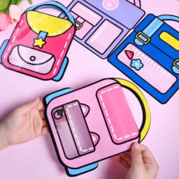 iYOE 10pcs 18*21cm Plastic Dopamine Handheld Self-Sealing Bags Hand-Painted Gift Packaging for Holidays Birthdays Playful Design