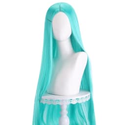 Long Straight Cosplay Wig 100cm Centre Parting Central Split Blond Pink Red Purple Heat Resistant Synthetic Hair Wigs