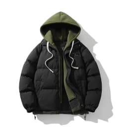Fake Two Cotton Jackets Women's Winter Thick Warm Cotton Jacket Top New Women Winter Coat Jacket Warm Down Cotton Parkas Loose