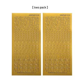 JIANWU 2 Pack/set Simple Bronzing Hot Silver PVC Goo Card Decor Sticker Creative DIY Handbook Scrapbook Collage Stationery