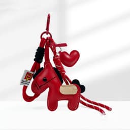 Braided Rope Keychain Leather Horse Bag Pendant Charm Fashion Bag Accessories for Handbag,Backpack Decors Car Keyring