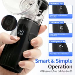 Mesh Nebulizer Portable Inhaler Machine Smart Timer Silent Atomizer for Kids Adult Rechargeable Home Medical Respiratory Care