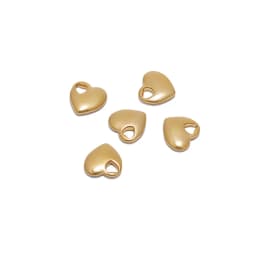 5Pcs Stainless Steel 4 Style Classical Heart Charms Pendants DIY Jewelry Making Necklace Bracelets Findings