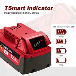 M18 For Milwaukee 18V Power Tool Battery, Charger BR XC M18B5 48-11-1860, Built-in 18650 Power Tool Battery 6.0Ah/9.0Ah/12.0Ah