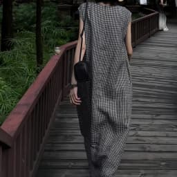 Summer 2026 plus Size Women's Plaid Loose Fit Sleeveless Dress Slimming Concealing Versatile High-End Feeling Commute Style