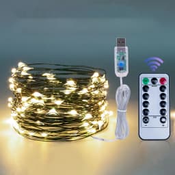 5/10/20m LED Lights String Fairy Light USB 8 Modes Copper Green Wire for Bedroom Garden Party Wedding Christmas Tree Decoration