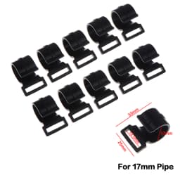 【YY26】10Pcs Outdoor Camping Tent Snap Clip Hooks Black Plastic Lanyard Hooks in 9–25mm Sizes for Awning & Caravan