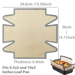 Reusable Silicone Bread Loaf Pan Liners, Nonstick Long Handles Bread Pan Baking Mats, for 9x5inch Bread Pans, Heat Resistant