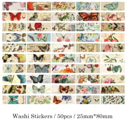 50pcs/pack Creative Ins Style Stickers Book DIY Scrapbooking Aesthetic Stationery Collage Junk Journal Decor Stickers