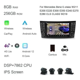 DSP Carplay 8" Android 12.0 128GB+8G car Radio autoradio multimedia For Mercedes Benz W169 W245 Viano Vito Sprinter B200 Crafter