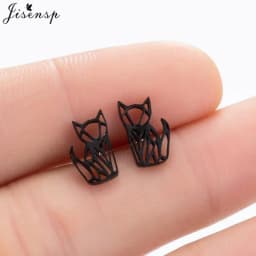 Cartoon Animal Earings Multiple Stainless Steel Cat Stud Earring for Women Girls Small Dog Paw Ear Studs Funny Jewelry Oorbellen