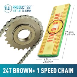 1pc 16T 18T 20T 22T 24T Single Speed Bike Freewheel Compatible With Threaded Freehub Replacement Bike Parts Bicycle Accessories
