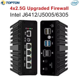Intel N150 Firewall Fanless Mini PC Upgraded Version Intel Celeron N5105 7305 J5005 4x2.5G Solid Mini Computer pfSense OPNsense