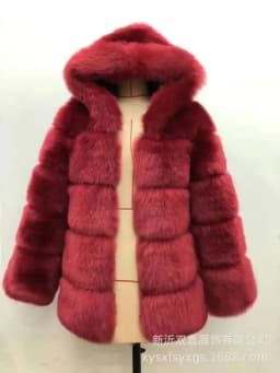 DEAT 2026 Autumn New Warm Solid Color Faux Fur Coat Women O-neck Long Sleeve Hooded Solid Color Thicken Clothing Female 15C692
