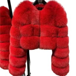 Women Faux Fox Fur Coat Solid Short Jacket V Neck Solid Long Sleeve Thick Warm Fur Office Lady Elegant Casual 2026 Autumn Winter