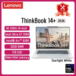 LENOVO ThinkBook 14+ 2026 Intel Core Ultra X7 358H 32GB LPCAMM2 1TB Intel Arc B390 14.5-inch 3K IPS Screen Win11Pro Notebook PC