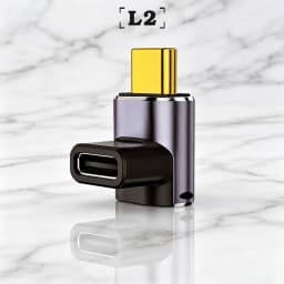 UGOURD 40Gbps Extension Cable Adapter USB C Male to USB C Female Adapter Angled Type C to C Converter 240W With Indicator Light
