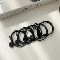 5PC Good Soft Black Brown High Elasticity Hair Ties Rope for Women Girls Ponytail Holder Korean Hair Accessories