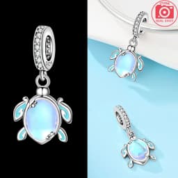 925 Sterling Silver Ocean Series Blue Turtle Starfish Shell Fit Original Bracelet Charms for Women diy Fine Jewelry Gifts