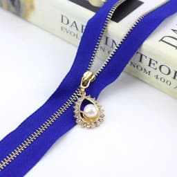 2/5pcs Meetee 3# Metal Zipper 40/50/60/70CM Open End Gold Teeth Zip for Sewing Bags Purse Down Jacket Skirt Clothing Accessories