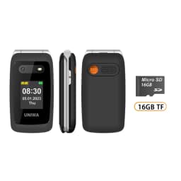 UNIWA V202T 4G Feature Phone Speed Dial Flip Cellphone 1450mAh SOS Big Button Loud Sound for Elderly Russian Keyboard Mobile