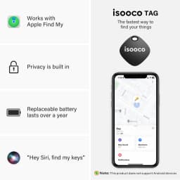 1/2/3/4pcs Isooco Mini Car Locator Anti-lost Wallet Keychain Smart Tag Bluetooth Tracker Key Item Finder Use Find My (IOS Only)