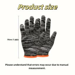 12Pairs Quality Cotton Work Gloves Wear Resistant for Woodworking Gardening Outdoor Camping Climbing Fishing Non-slip Mittens