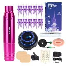 Mast P10 Complete Tattoo Kit Permanent Makeup Tattoo Machine Pen Set Power Supply Mast PRO Cartridge for Tattoo Artist