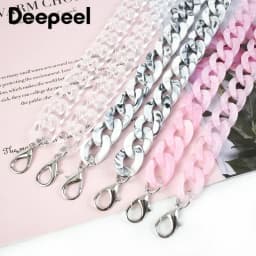 Deepeel 60cm Resin Chains for Women's Bag Shoulder Strap Acrylic Chain Purse Replace Handle Handbag Parts Hardware Accessories