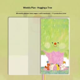 Kinbor Original Undated Weekly Planner, Illustrated Hardcover Journal with Two Pages Per Week, Portable To-Do List Notebook Slim