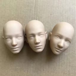 MENGF FR Color Bald Doll Heads Small Defectives With Black Dots Doll Heads Japan White Pink Beige Hungarian Latin Skin Doll Part